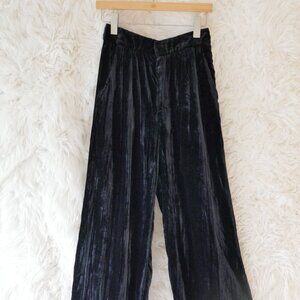 Black Velvet wide leg pant